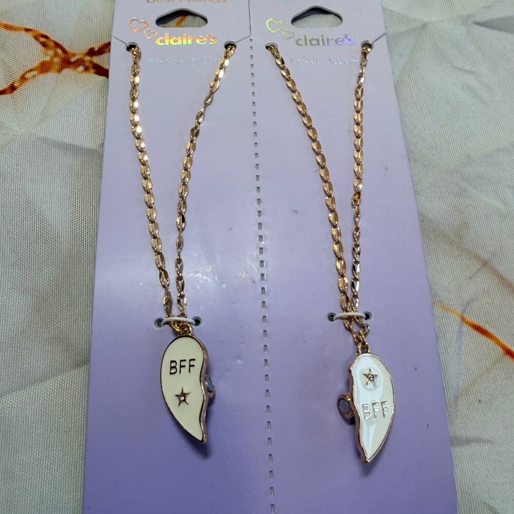 Claire's Best Friends BFF Heart Pendant Necklaces